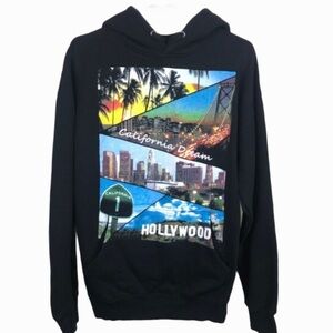 Black California Dreaming Hooded Sweatshirt L